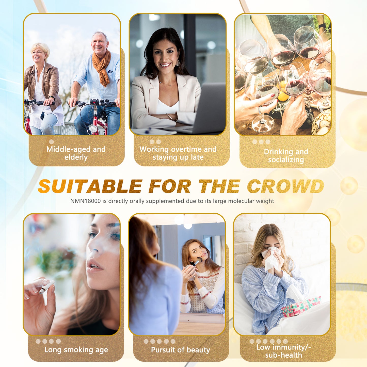 KFG NMN 18000 - NMN Nicotinamide Mononucleotide Supplement with Resveratrol, Stabilized Form & 99% High Purity to Boost NAD+ Levels for DNA Repair Supplement,for Healthy Aging,60 Capsules