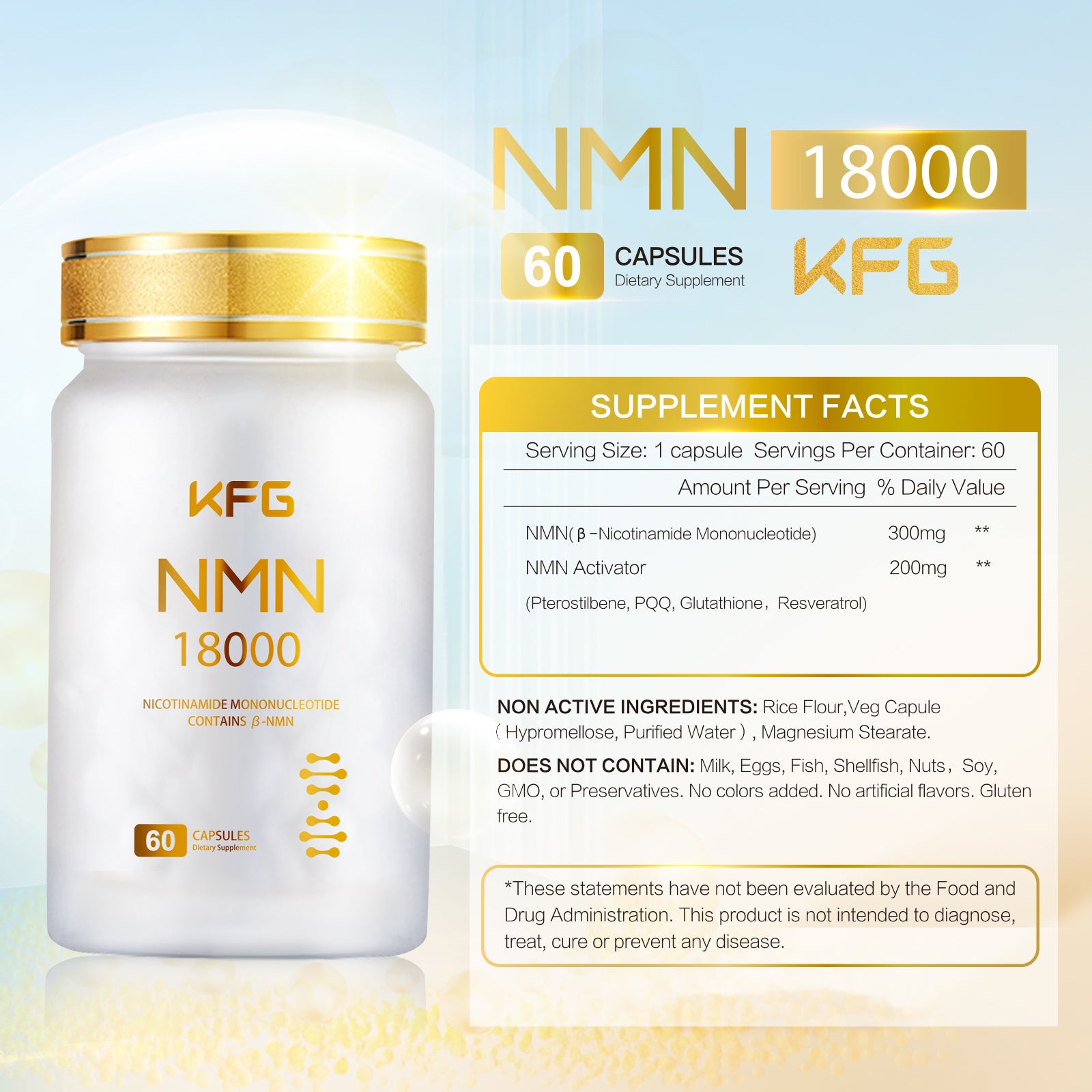 KFG NMN 18000 - NMN Nicotinamide Mononucleotide Supplement with 