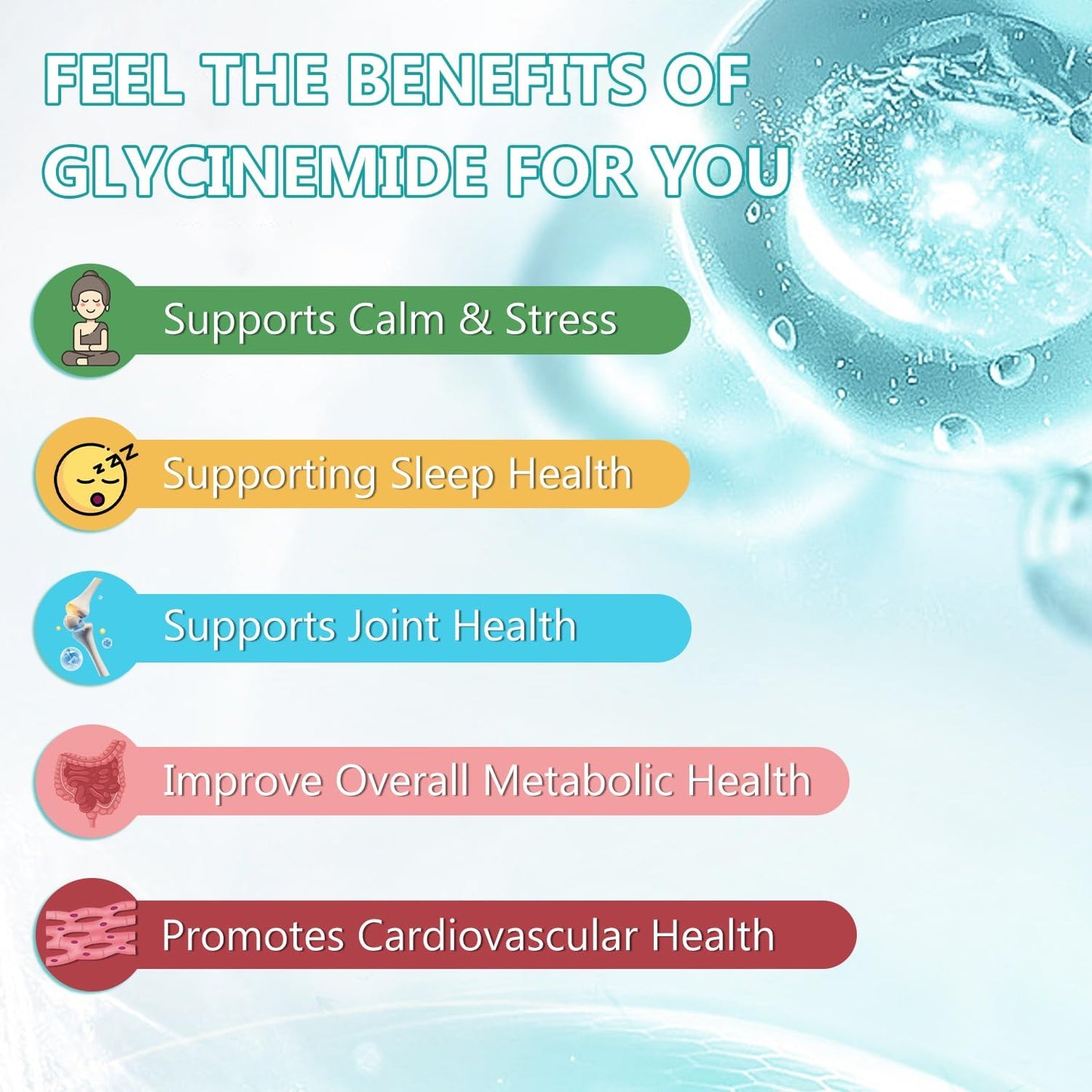 Magnesium Glycinate Supplements 450mg for Bone & Muscle Health, Supports Deep Sleep, Muscle Relaxation & Stress Relief, High Absorption, Vegan, Non-GMO, 90 Capsules